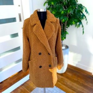 Women's Nine West Warm Teddy Coat- Camel size Medium